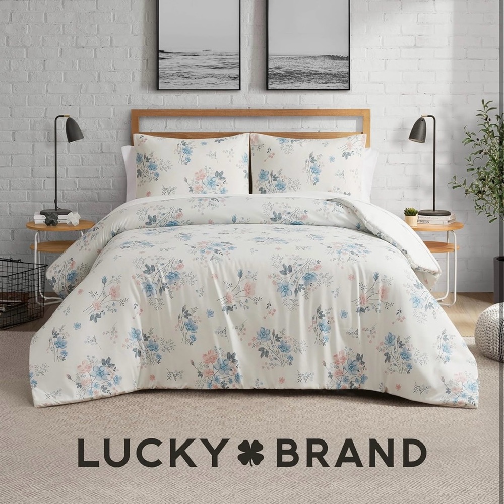 Lucky Brand Clarie Floral Comforter Set-Twin/Twin XL Size-2 Piece Luxurious Set